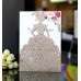 Greeting Card  With Envelope Wedding Card Design Laser Cut Glitter Paper